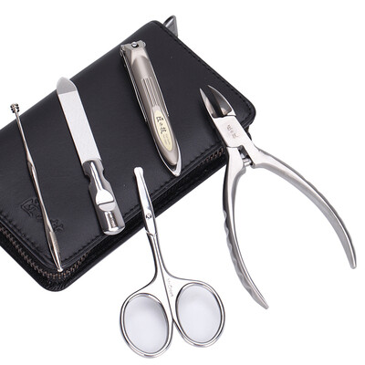 

Jingdong Supermarket] Carpenter Technology (Mr.Green) -6001M Stainless Steel Knife Knife Set Nail Scissors Armor Nail Clippers Men's Nose Hair Cut 5pcs