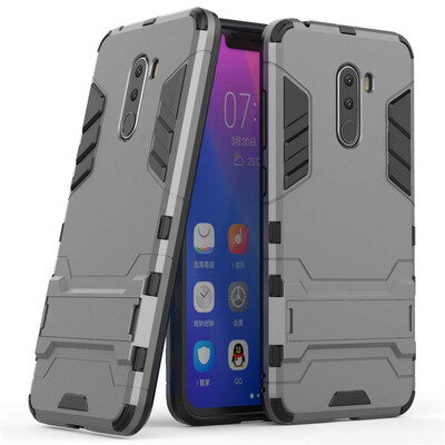 

Case for Xiaomi Pocophone F1 618 inch 2 in 1 Shockproof with Kickstand Feature Hybrid Dual Layer Armor Protective Cover
