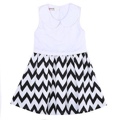 

2015 Hot Sell Kids Baby Girls Sleeveless Summer Party Gown Dress Sundress 2-7Y