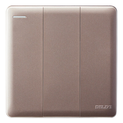 

Delixi DELIXI switch socket panel three open double control large plate Zijin series
