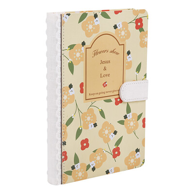 

Morning light M & G APYM3A92 flowers&flowers 32K magnetic buckle hardcover hard copy notes of the diary 128 pages of light yellow