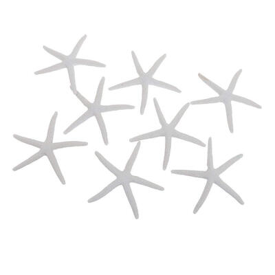 

UpperX 8pcs Starfish Resin Ornament Aquarium Wedding Decoration 10cm White