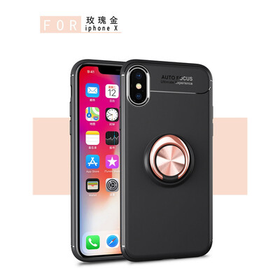

Fivice iphone X case TPU metal ring shell magnetic bracket soft shell