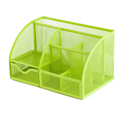 

Chenguang ( & G) ABT98427 metal mesh multi-functional combination pen holder storage box green