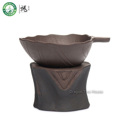 

Tree Stool Brown Yixing Zisha Clay Chinese Gongfu Tea Mesh Tea Strainer & Stand