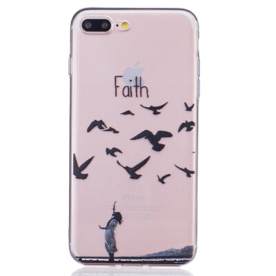 

Faith Dress girl Pattern Soft Thin TPU Rubber Silicone Gel Case Cover for IPHONE 7 Plus