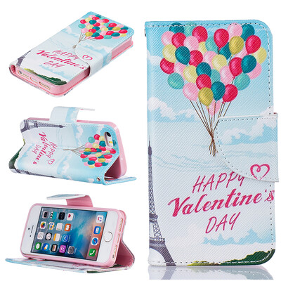 

Balloon Design PU Leather Flip Cover Wallet Card Holder Case for IPHONE 5/5S/5SE