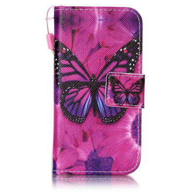 

Black Butterfly дизайн PU кожа флип крышку крышки кошелька карты чехол для Apple iPod Touch 5