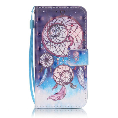 

Three Windbells Design PU Leather Flip Cover Wallet Card Holder Case for SAMSUNG S6EDGE