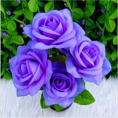 

Nice Home Wedding Party Flower Decor Rose Bouquet Bunch Silk Artificial Flowers