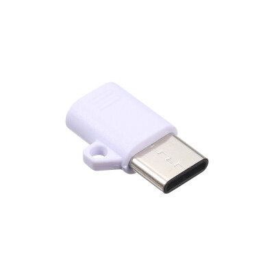 

Micro USB to Type-C Universal Converter Connector Cable Adapter for iOS Huawei Samsung Xiaomi with Key Hole White