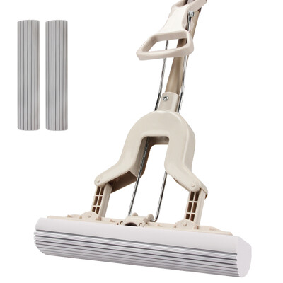 

JJ-JM07 folding folding water cotton mop mop rape home sponge to mop cloth cleaning tool 32cm to send a plastic cotton head