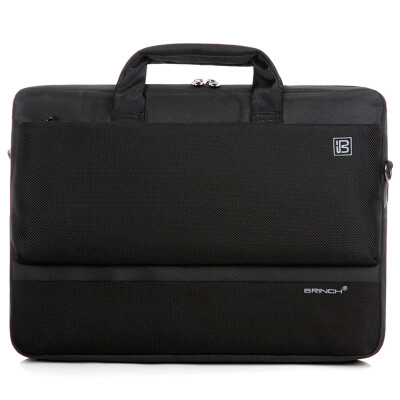 

British BRINCH computer bag 17 inch waterproof nylon material portable shoulder notebook computer bag BW-203 black