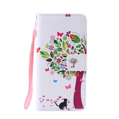 

Tree&Cat Design PU Leather Flip Cover Wallet Card Holder Case for SAMSUNG A510 A52016