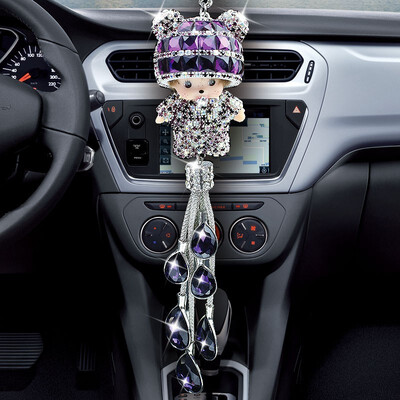 

Car Interior Rear view mirror Pendant lovely Cartoon Doll fashion Automobile Pendants Car Accessories Decoration Ornament gift
