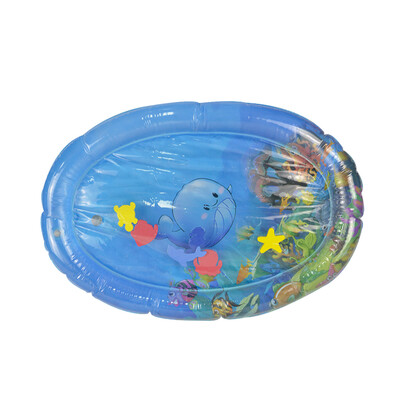 

Baby Inflatable Water Play Mat Tummy Time Baby Fun Mat Child Development Play Center with Manual Inflator Pump for 03 Years Old I