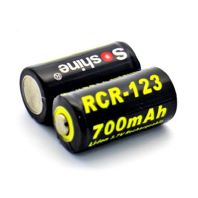

Soshine Li-ion CR123 Battery 16340 700mAh 37V 2PCS