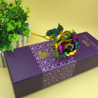 

24K Gold Plated ROSE Flower Valentines Day Romantic Gift With Elegant Box USA