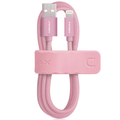 

MOMAX (MOMAX) Apple MFi сертифицированный кабель для передачи данных iphone8 / 7/6 / 6sPlus / X / 5s / SE / iPad зарядное устройство нейлоновое ткачество 1 м розовое золото