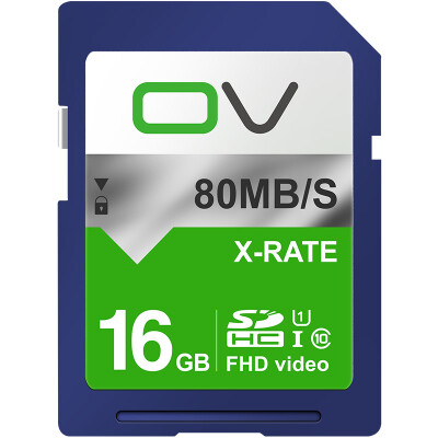 

OV SD card 16G 80MB s memory card class10 high-speed storage SDHC SLR digital camera professional high-definition camera car flash memory card blue