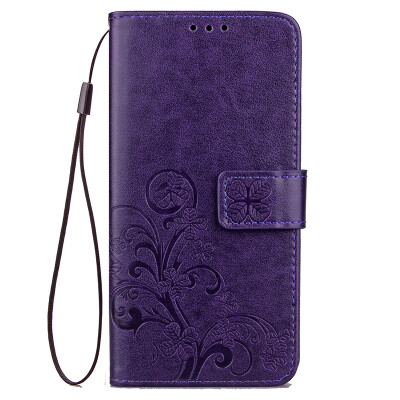 

Doogee X5 Four-Leaf Clover Embossed PU Leather Wallet Case Classic Flip Cover with Stand Function and Credit Card Slot for DOOGEE