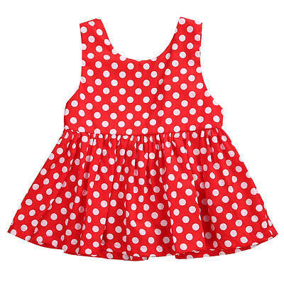 

Cute Newborn Infant Baby Girl Birthday Party Polka Dot Short Mini Dress Sundress