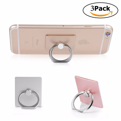 

Outdoor Cell Phone Finger Stand 3-Pack 360°Rotation Phone Ring Stand Holder