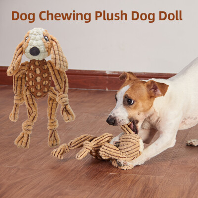 

Dog Chewing Toy Plush Dog with Chew Guard Interactive Non-toxic Durable Chew Bite Toy for Dog Puppy Large Size