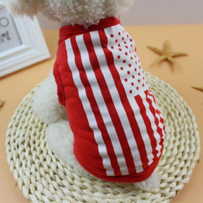 

America Flag Camouflage Pet Clothes Puppy Dog Cat Vest T Shirt Coat Sweater