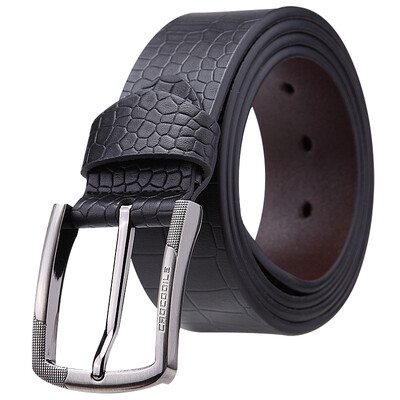 

CROCODILE fashion and casual leather needle belt