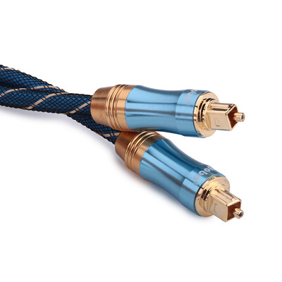 

Cinyobo Fever digital optical fiber audio interface SPDIF TOSLINK interface connector TV audio amplifier fiber blue 3 meters