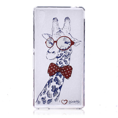 

Giraffe Pattern Soft Thin TPU Rubber Silicone Gel Case Cover for SONY Xperia M4 Aqua