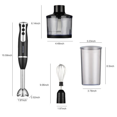 

Homeleader Smart Stick Variable Speed 3-In-1 Hand Blender, Multifunctional Food Processor, Stainless Steel, 400W, K39-037