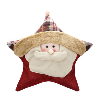 

UpperX Christmas Throw Pillow Pentagram Shape Cushion Home Decoration&Gift Santa Claus