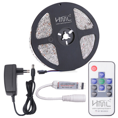 

HML 5M Waterproof 72W 5050 RGB LED Strip Light with RF 10 Keys Remote Control And EU Adapter