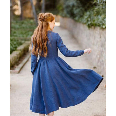 

Womens Autumn Short Maxi Dress Evening Cocktail Party Demin Dresses Sundress