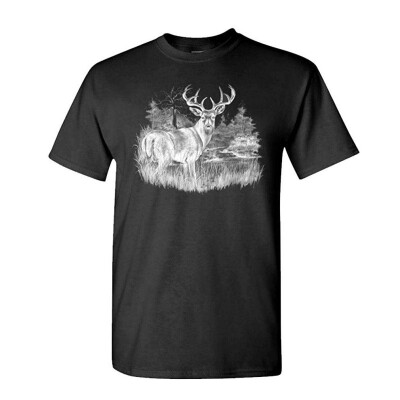 

Deer Buck Meadow Hunt Hunting Hunter South - Mens Cotton T-Shirt