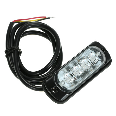 

Car Emergency Light Bars 4 LED Waterproof Emergency Beacon Flash Caution Strobe Light Bar Car SUV Pickup Truck Van Yellow Light