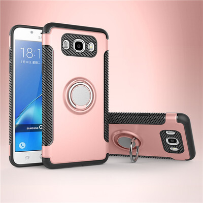 

Fivice Samsung Galaxy J7 2016 case PC metal ring shell magnetic car bracket TPU phone case