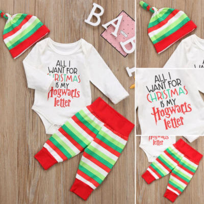 

Infant Baby Boy Girl Christmas Cotton Romper JumpsuitPants Outfits Set Clothes