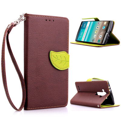 

Brown Design PU Leather Flip Cover Wallet Card Holder Case for LG G4H818