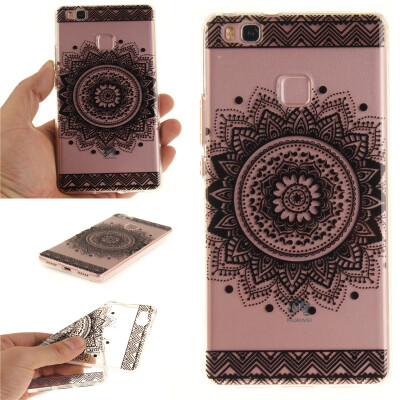 

Black mandala Pattern Soft Thin TPU Rubber Silicone Gel Case Cover for HUAWEI Y3 II