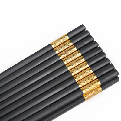 

Jingdong supermarket double gun Suncha chopsticks alloy chopsticks ten pairs of home hotel Japanese chopsticks KZ4069 gold