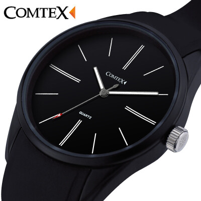 

Comtex Men's Watch Large Dial Face Wrist Watch Analog Display Quartz Movement Sports Watch Silicone Rubber Strap Pin Buckle SYM140