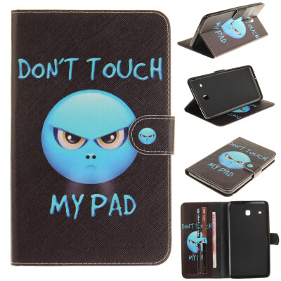 

Anger Style Embossing Classic Flip Cover with Stand Function and Credit Card Slot for Samsung Galaxy Tab E 8.0 SM-T377V