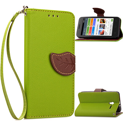 

Green Design PU Leather Flip Cover Wallet Card Holder Case for Alcatel OneTouch Pixi3 45