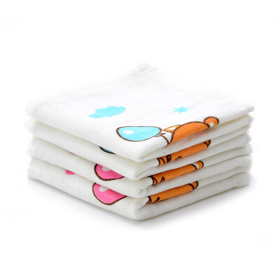 

Bamboo one hundred bamboo fiber baby towel double gauze soft water children bamboo charcoal towel cartoon printing male three boxed