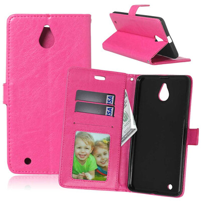 

Rose red Style Classic Flip Cover with Stand Function and Credit Card Slot for Microsoft Lumia 850