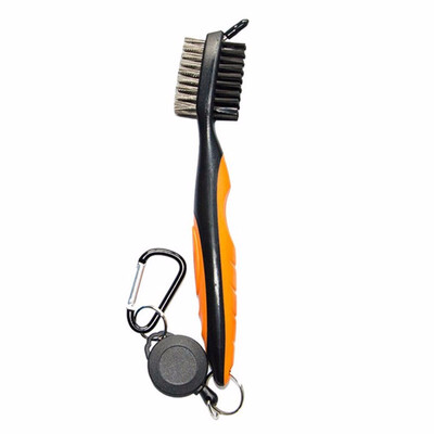 

Outdoor Golf Club Brush Groove Cleaner with Retractable Zip-line