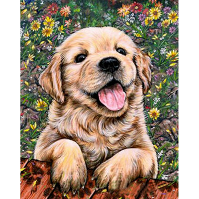 

UpperX Full 5D Diy Diamond Painting Cross Stitch "Dog" 3D Diamond Embroidery Rhinestone Mosaic Decor Paintings